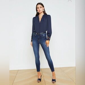 L’agence Margot High Rise Skinny Utica Wash Jean Size 28